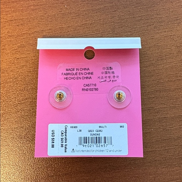 NWT Kate Spade ♠️ Ice Cream Cone Stud Earrings - Picture 2 of 4